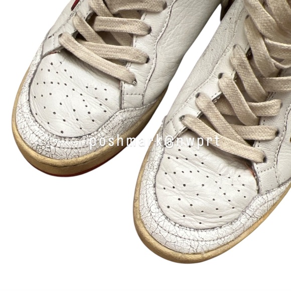 Golden Goose 🍓 Ball Star Ballstar Strawberry Red White Sneakers Shoes 37 7 - Picture 6 of 15